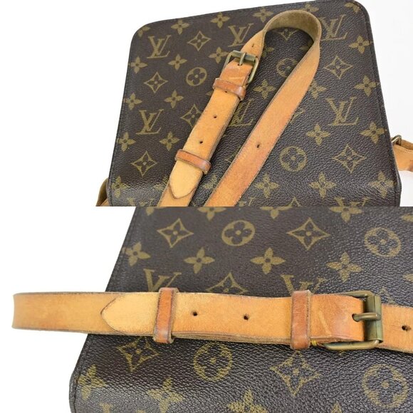 LOUIS VUITTON Cartouchiere MM Shoulder Bag Monogram Leather Brown M51253 30FB216 - Picture 8 of 16